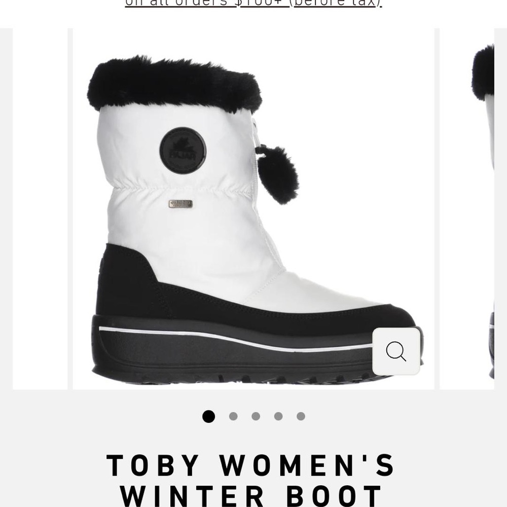 Pajar Women’s Toby Black and White Winter Boot Size 10